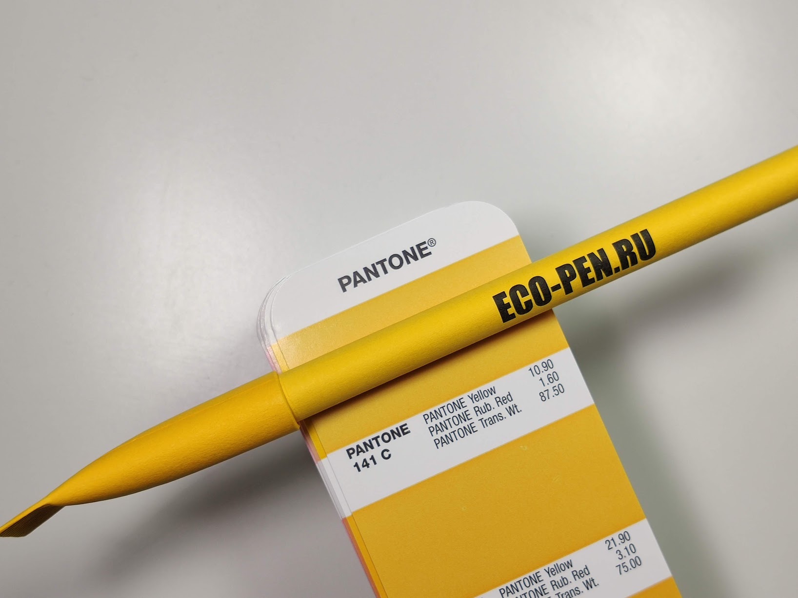 Бумажная ручка, жёлтая фото 3