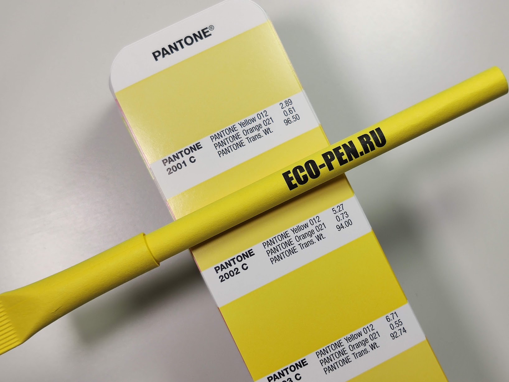 Бумажная ручка, светло-жёлтая фото 2