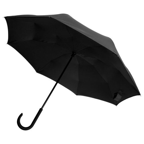 Зонт наоборот Style, трость, черный фото 2