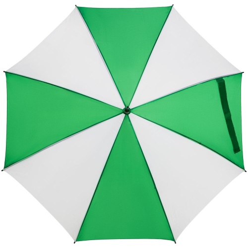 Зонт-трость Milkshake, белый с зеленым фото 2