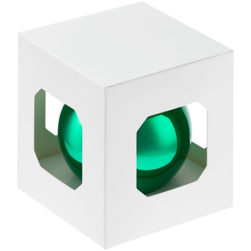 Елочный шар Finery Gloss, 8 см, глянцевый зеленый фото 2