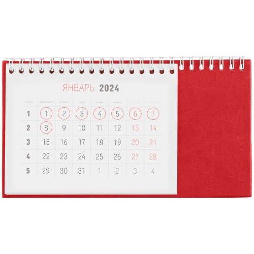 Календарь настольный Brand, красный фото 2