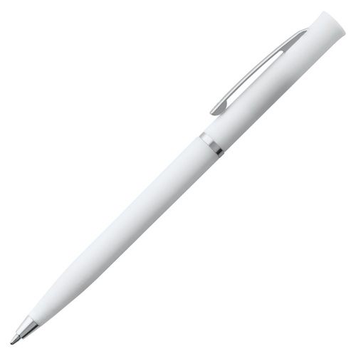 Ручка шариковая Euro Chrome, белая фото 2