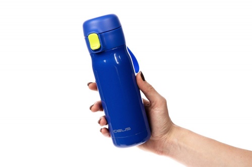 Термобутылка One Touch, синяя фото 5