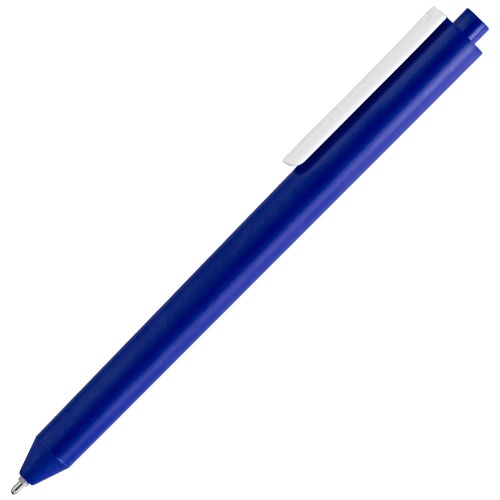 Ручка шариковая Pigra P03 Mat, темно-синяя с белым фото 3
