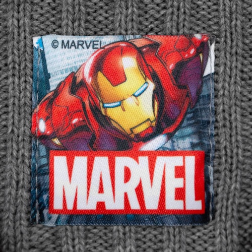 Шапка Iron Man, серый меланж фото 3