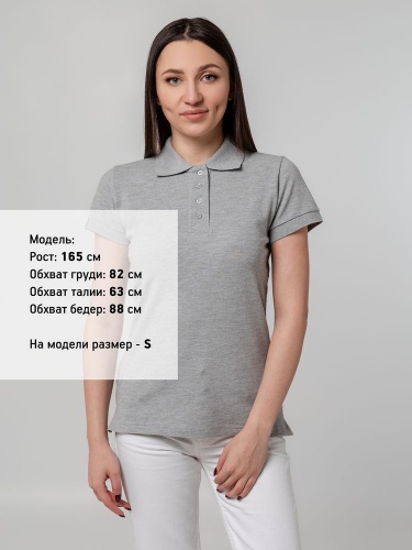 Рубашка поло женская Virma Premium Lady, серый меланж фото 5