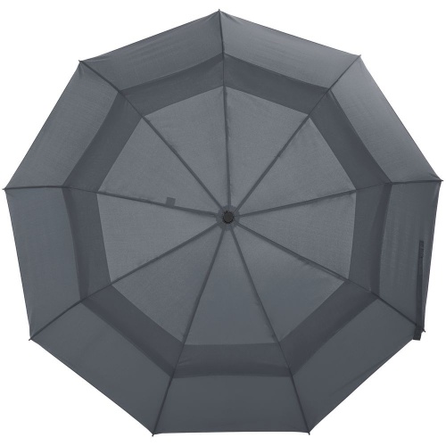 Складной зонт Dome Double с двойным куполом, серый фото 2