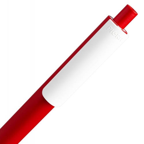 Ручка шариковая Pigra P03 Mat, красная с белым фото 4