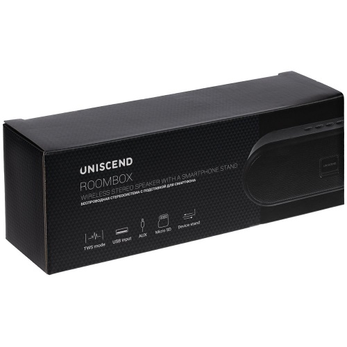 Беспроводная стереоколонка Uniscend Roombox, черная фото 15