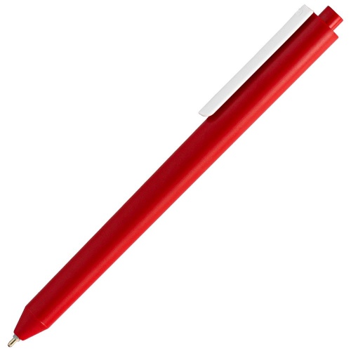 Ручка шариковая Pigra P03 Mat, красная с белым фото 3