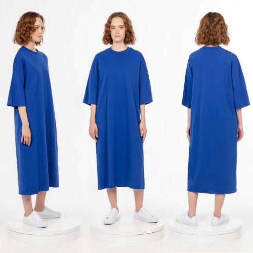 Платье D2, синее фото 3