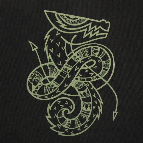 Холщовая сумка «Полинезийский дракон», черная фото 4