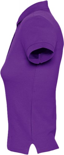 Рубашка поло женская People 210, темно-фиолетовая фото 3