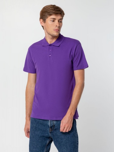 Рубашка поло мужская Summer 170, темно-фиолетовая фото 5