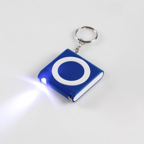 Брелок-фонарик с рулеткой Rule Tool, синий фото 6