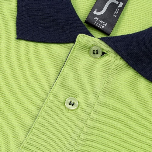 Рубашка поло Prince 190, зеленое яблоко с темно-синим фото 3