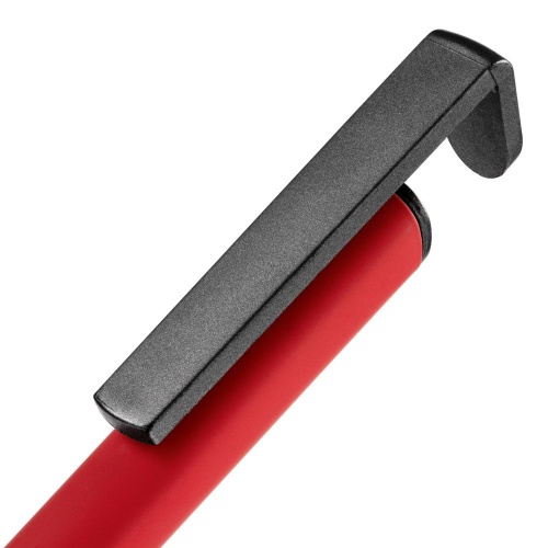 Ручка шариковая Standic с подставкой для телефона, красная фото 5