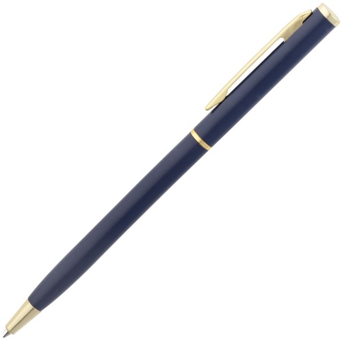 Ручка шариковая Hotel Gold, ver.2, матовая синяя фото 3