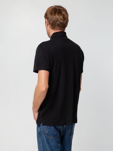 Рубашка поло мужская Spring 210, черная фото 6