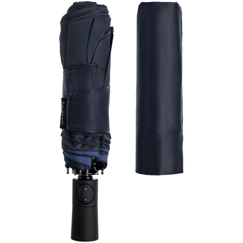 Складной зонт doubleDub, синий фото 4