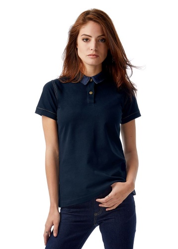 Рубашка поло женская DNM Forward темно-синяя фото 4