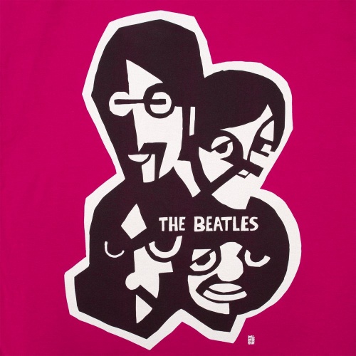 Футболка женская «Меламед. The Beatles», ярко-розовая (фуксия) фото 3