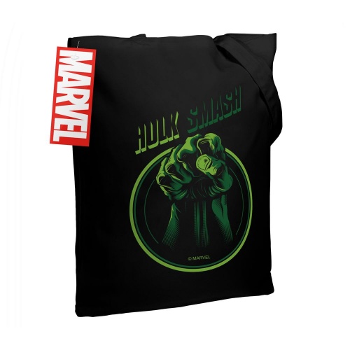 Холщовая сумка Hulk Smash, черная фото 4