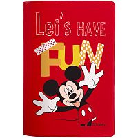 Обложка для паспорта Fun Mickey, красная