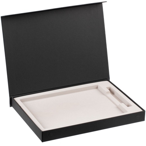Коробка Roomy с ложементом под ежедневник ф.А4 и ручку, черная фото 2