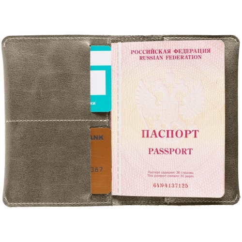 Обложка для паспорта Apache, ver.2, серая фото 4