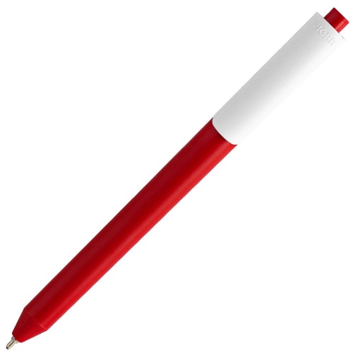 Ручка шариковая Pigra P03 Mat, красная с белым фото 2