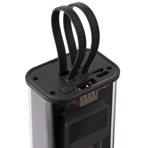 Аккумулятор c быстрой зарядкой Trellis Geek 10000 мАч, темно-серый фото 5