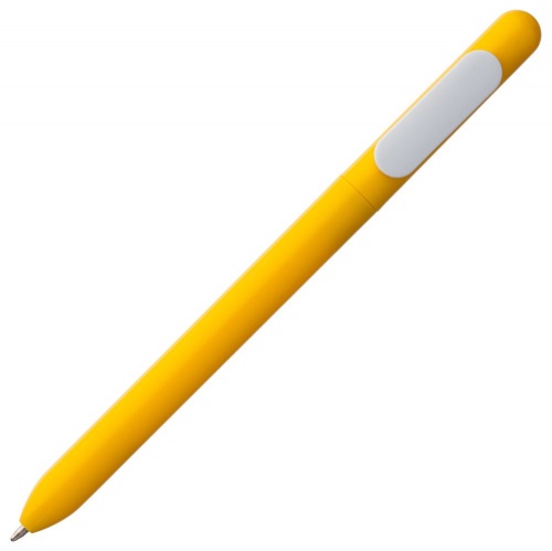 Ручка шариковая Swiper, желтая с белым фото 2