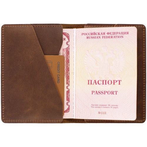 Обложка для паспорта inStream, коричневая фото 6