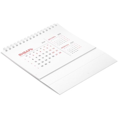 Календарь настольный Datio 2024, белый фото 3