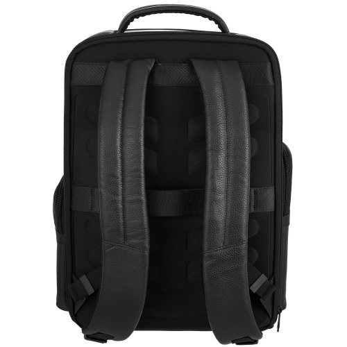 Кожаный рюкзак для ноутбука Santiago, черный фото 5