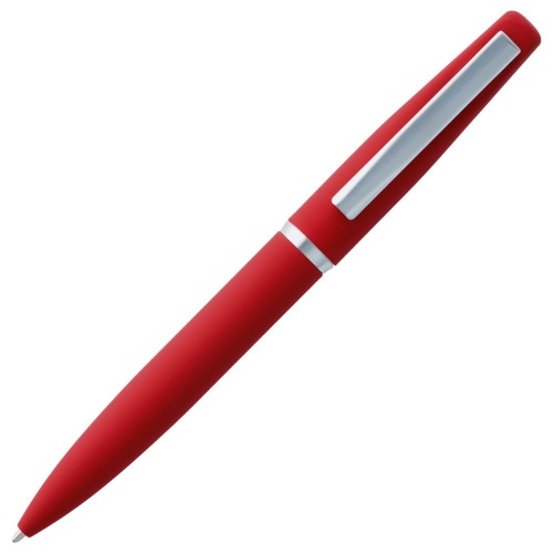 Ручка шариковая Bolt Soft Touch, красная фото 3