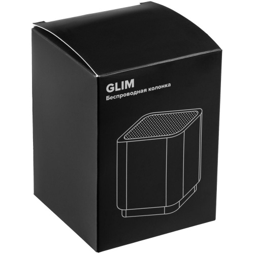 Беспроводная колонка с подсветкой гравировки Glim, черная фото 9