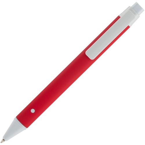 Ручка шариковая Button Up, красная с белым фото 2