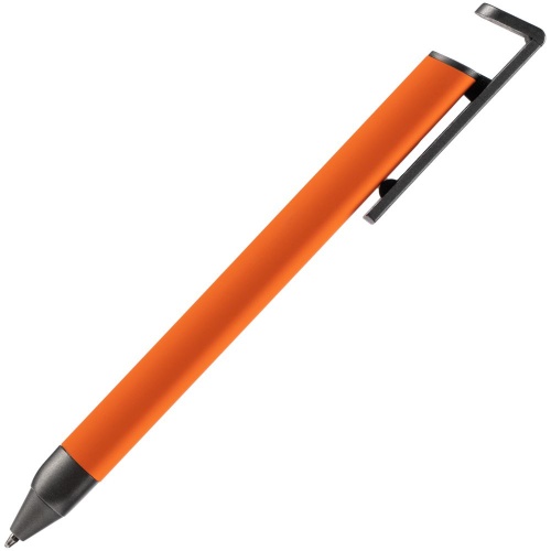 Ручка шариковая Standic с подставкой для телефона, оранжевая фото 3