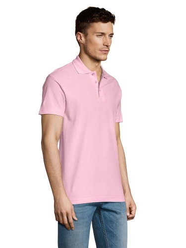 Рубашка поло мужская Summer 170, розовая фото 5