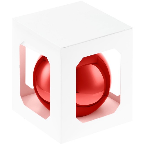 Елочный шар Finery Gloss, 10 см, глянцевый красный фото 3