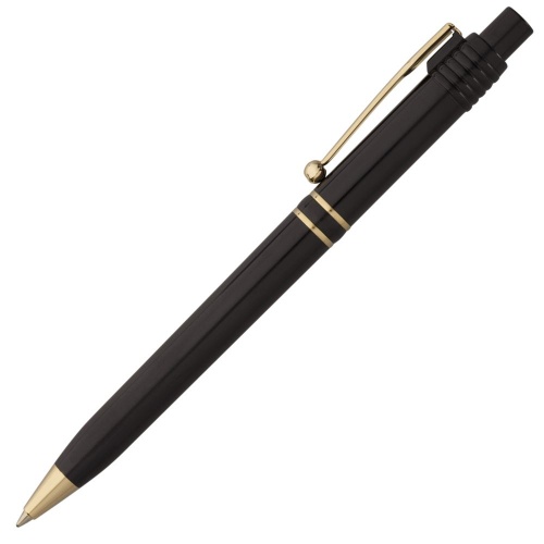 Ручка шариковая Raja Gold, черная фото 2