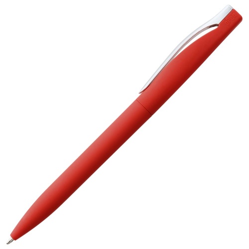 Ручка шариковая Pin Soft Touch, красная фото 5