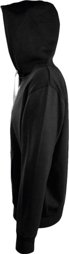 Толстовка мужская на молнии Soul Men 290 с контрастным капюшоном, черная фото 3