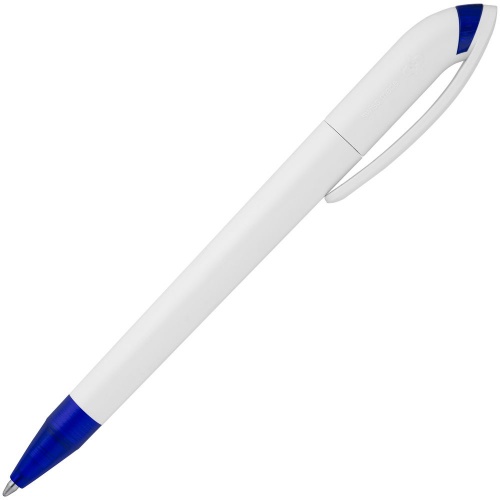 Ручка шариковая Beo Sport, белая с синим фото 2