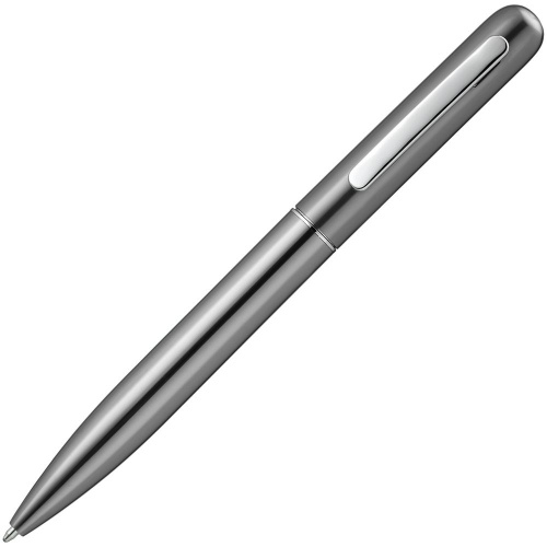 Ручка шариковая Scribo, серо-стальная фото 3