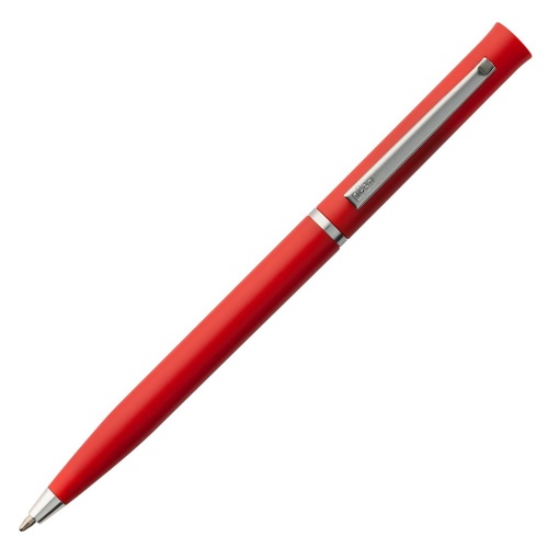 Ручка шариковая Euro Chrome, красная фото 3