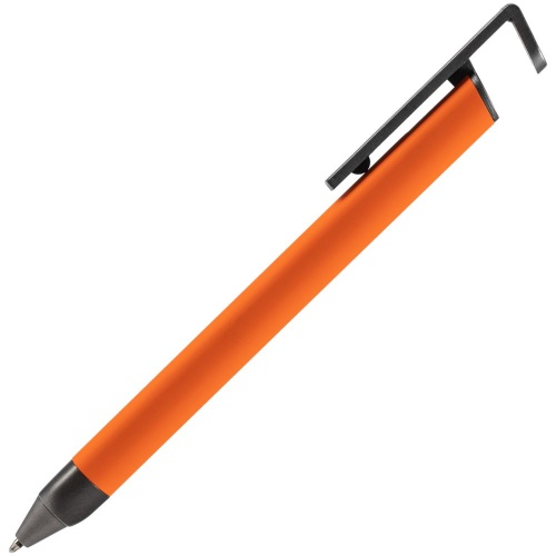 Ручка шариковая Standic с подставкой для телефона, оранжевая фото 2